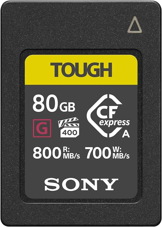 Sony 80GB Tough CFexpress Type A Flash Memory Card - VPG400 High Speed G Series with Video Performance Guarantee (Read 800MB/s and Write 700MB/s) – CEA-G80T