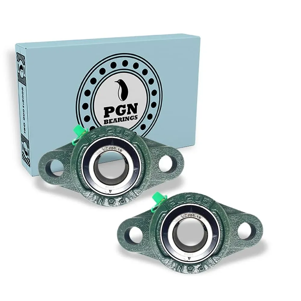 PGN UCFL205-16 Pillow Block Bearing - Pack of 2 Flange Mounted Pillow Block B...