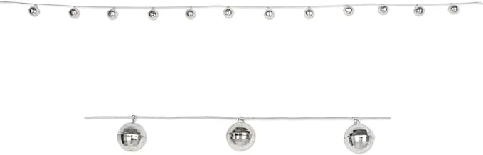 &quot;Shiny Disco Ball Garland - 12 Balls&quot;