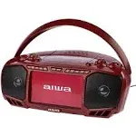 Aiwa 7" LCD Streaming, DVD, CD, FM Radio & Bluetooth Portable Boombox - Blue