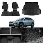 Floor Mats Compatible with 2019 2020 2021 2022 2023 2024  Rav4 Cargo Ma...