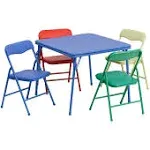 Kids Colorful 5 Piece Folding Table and Chair Set