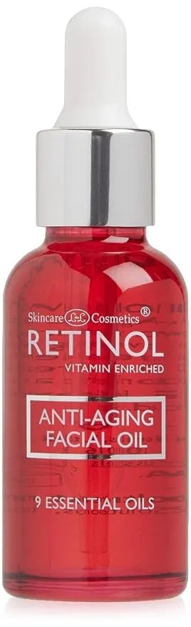 Retinol Anti-Aging Facial Oil – Instantly Adds A Glow To Your Face For A Younger Look – Radiance Booster With Nine Essential Oils Restores Hydration & Nourishment To Your Skin Night & Day