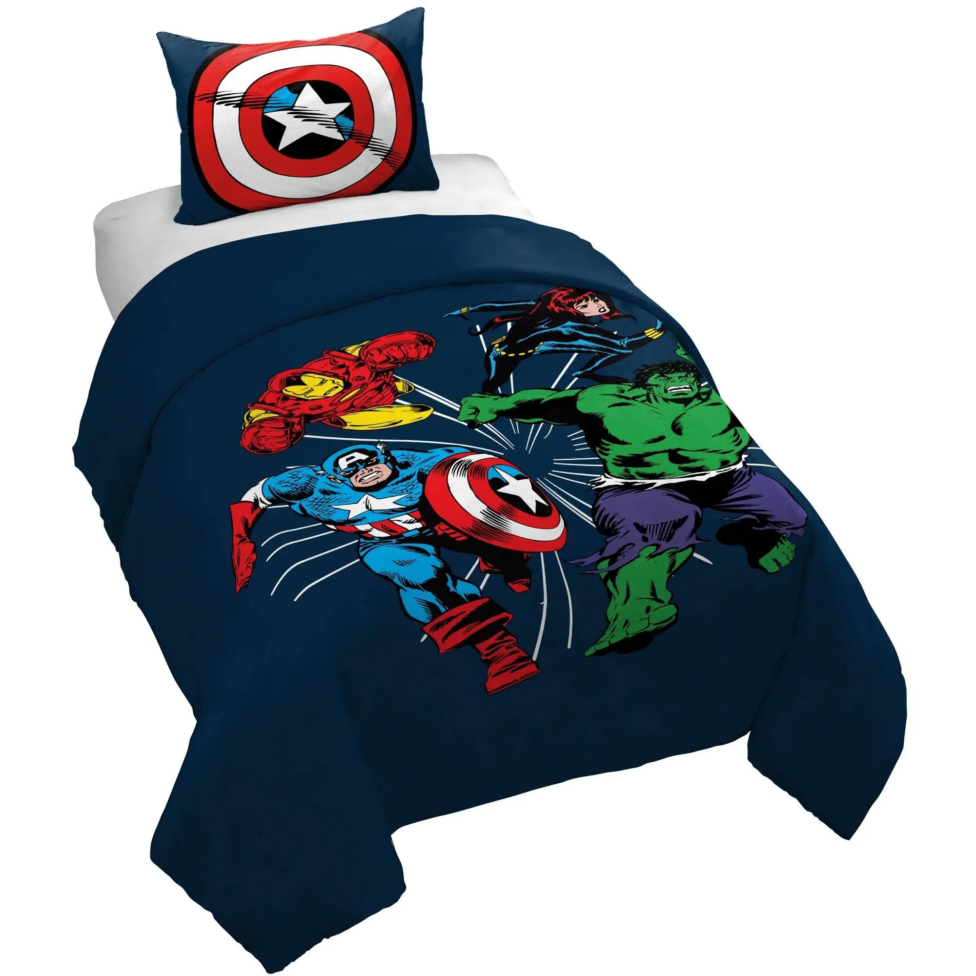 Marvel Invincible 100% Organic Cotton Twin Duvet Cover & Sham Set