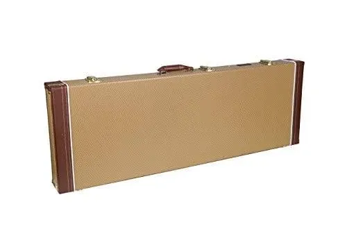 Crossrock Wooden Case Fits Fender Telecaster and Stratocaster Electric Guitars,Vinyl Tweed (Crw620Etw)