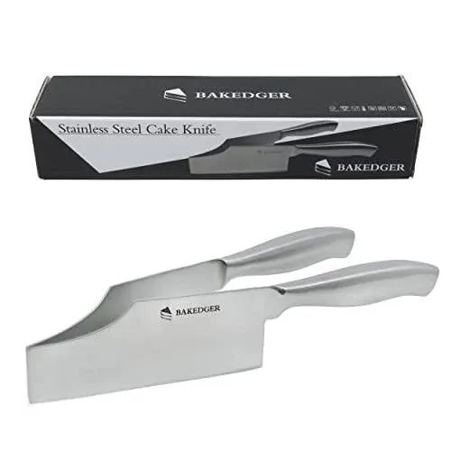 Cake knife slicer and cutter server stainless steel serving knife for Birthday party Wedding and all the Events Pie slicer Pastries Divider Desserts Lever, Patent Pending