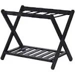 Hhdacson Luggage Rack with Shelf Folding Luggage Rack for Guest Room Bedroom Hotel