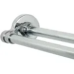 Zenna Home 36602SS Double Shower Rod, Chrome - 44 x 72 in