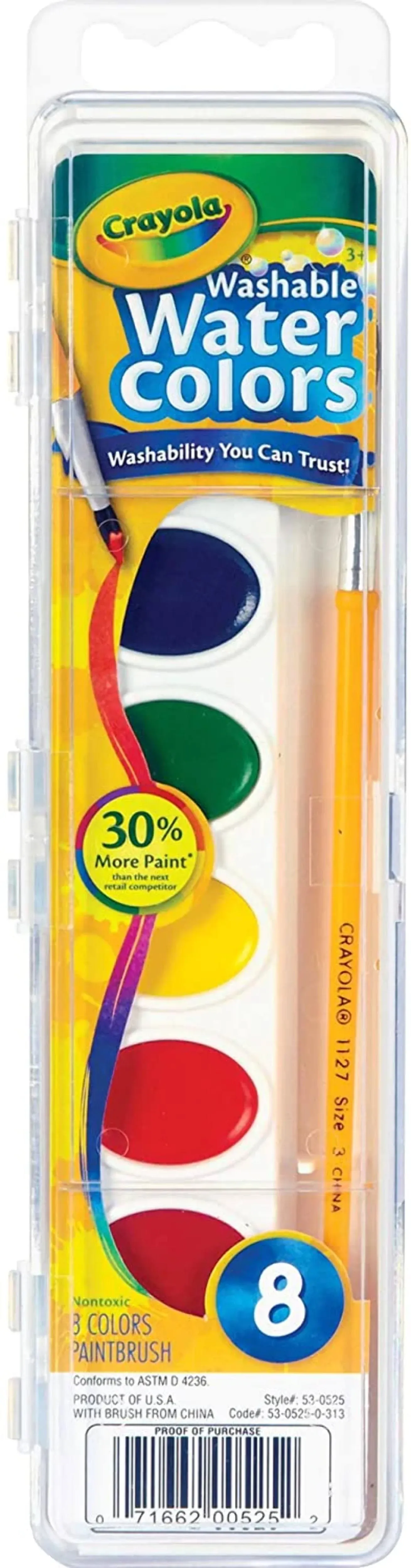 Crayola Acuarelas lavables número 53-0525