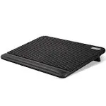 Laptop Cooling Pad, Coolertek USB Powered Laptop Cooler, 2 Blue Silent Big Fans, Height Adjustable Non-Slip Laptop Stand with Dual USB 2.0 Ports, Fits 11-17Inch Notebook - Gray (N2)