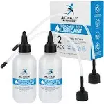 100% Silicone Treadmill Belt Lubricant, 8 Ounces (2 Pack, 4 Oz. Bottles) with Bo