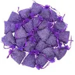 French Lavender Sachets for Drawers and Closets Fresh Scents, Set of 24, Home Fragrance Sachet for Closets and Drawers, Purple, LV-S-C-24-1