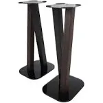 EXIMUS One Pair Fixed Height Universal Speaker Floor Stands - Espresso Black - 600 Series