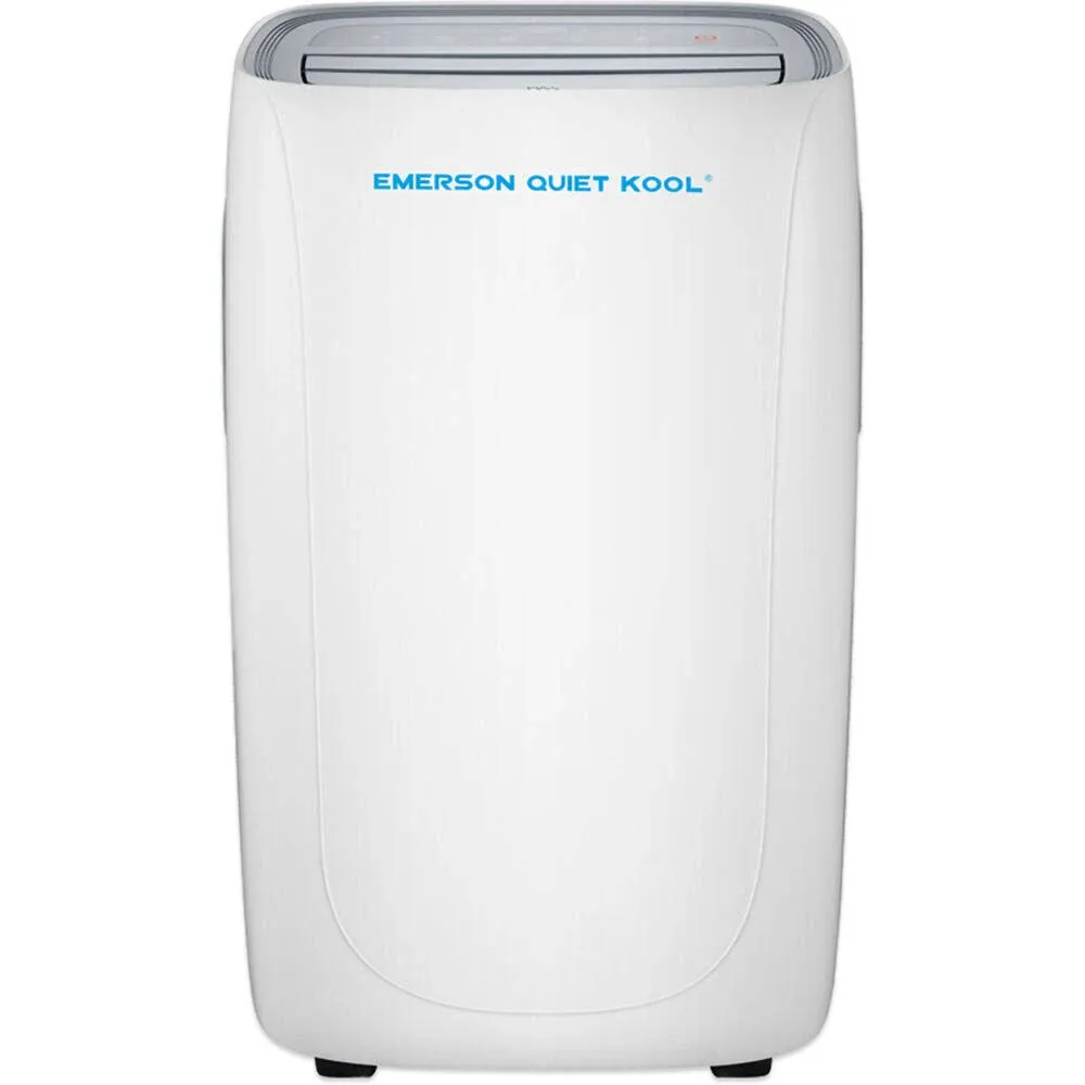 Emerson Quiet Kool 14,000 BTU Portable Air Conditioner with Dehumidifier for Living Rooms, 115V, Quiet Portable AC for Rooms up to 550 Sq. Ft. with 3 Speeds, Remote Control, and 24-Hour Timer, White