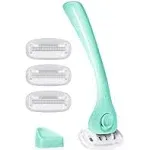 Billie Razors for Women Shave Kit – Women’s Razor + 4 x 5-Blade Razor Refills + Magnetic Holder – Minty