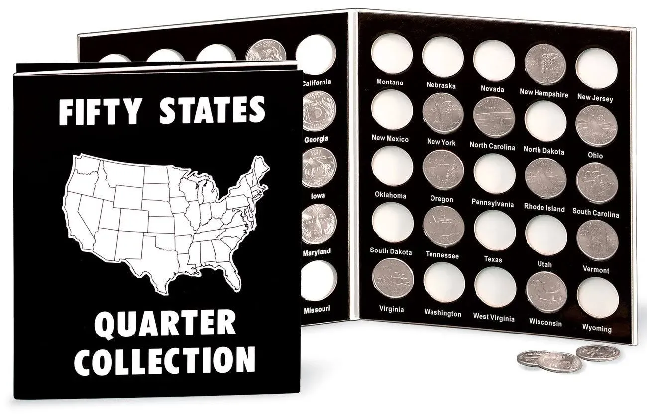 Fifty States Quarter Collection Album Book No Coins New