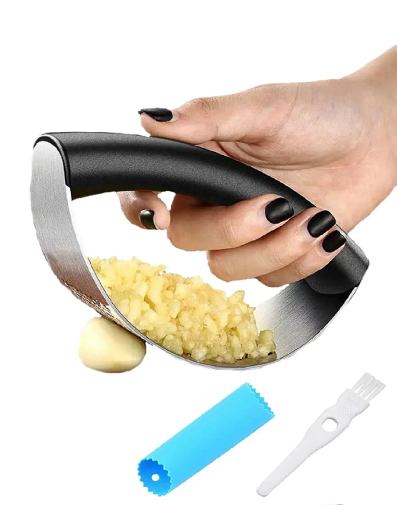 Kitchen Garlic Press Multifunction Mincer, Crusher Easy Clean, Dishwasher Safe 