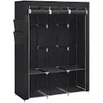 SONGMICS Portable Closet with 3 Shelves, Black