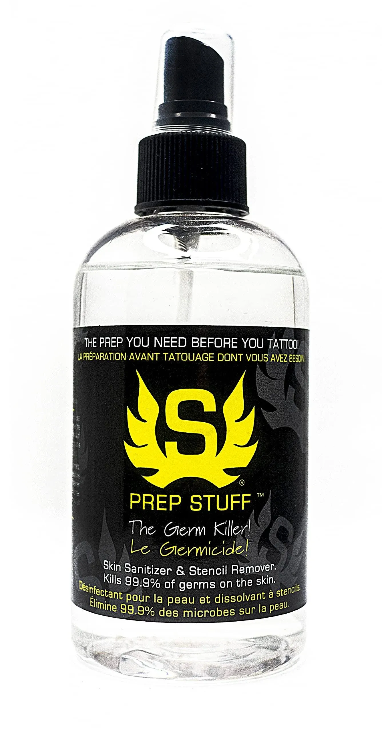 Prep Stuff — Skin Sanitizer and Tattoo Stencil Remover — 8oz Bottle