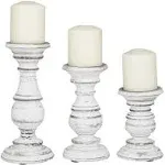 ABCHomeCollection 3 Piece Wood Candlestick Set