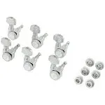 Fender Deluxe Locking Staggered Guitar Tuners, Brushed Chrome