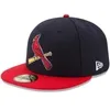 Men's St. Louis Cardinals Alternate 2 Authentic Collection On-field 59fifty Fitted Hat In Navy,red