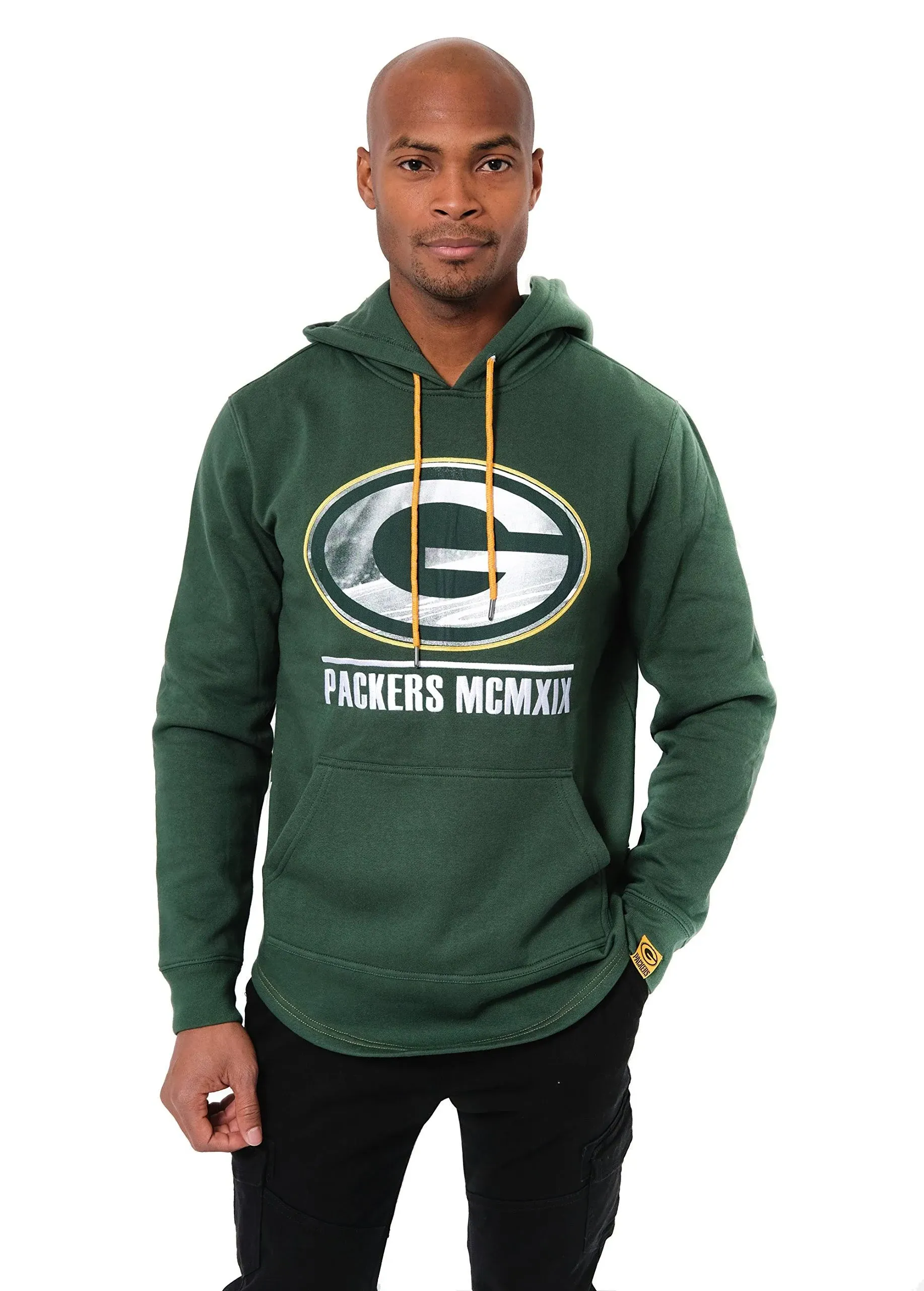 Ultra Game Men's NFL Soft Fleece Embroidered Hoodie Sweatshirt