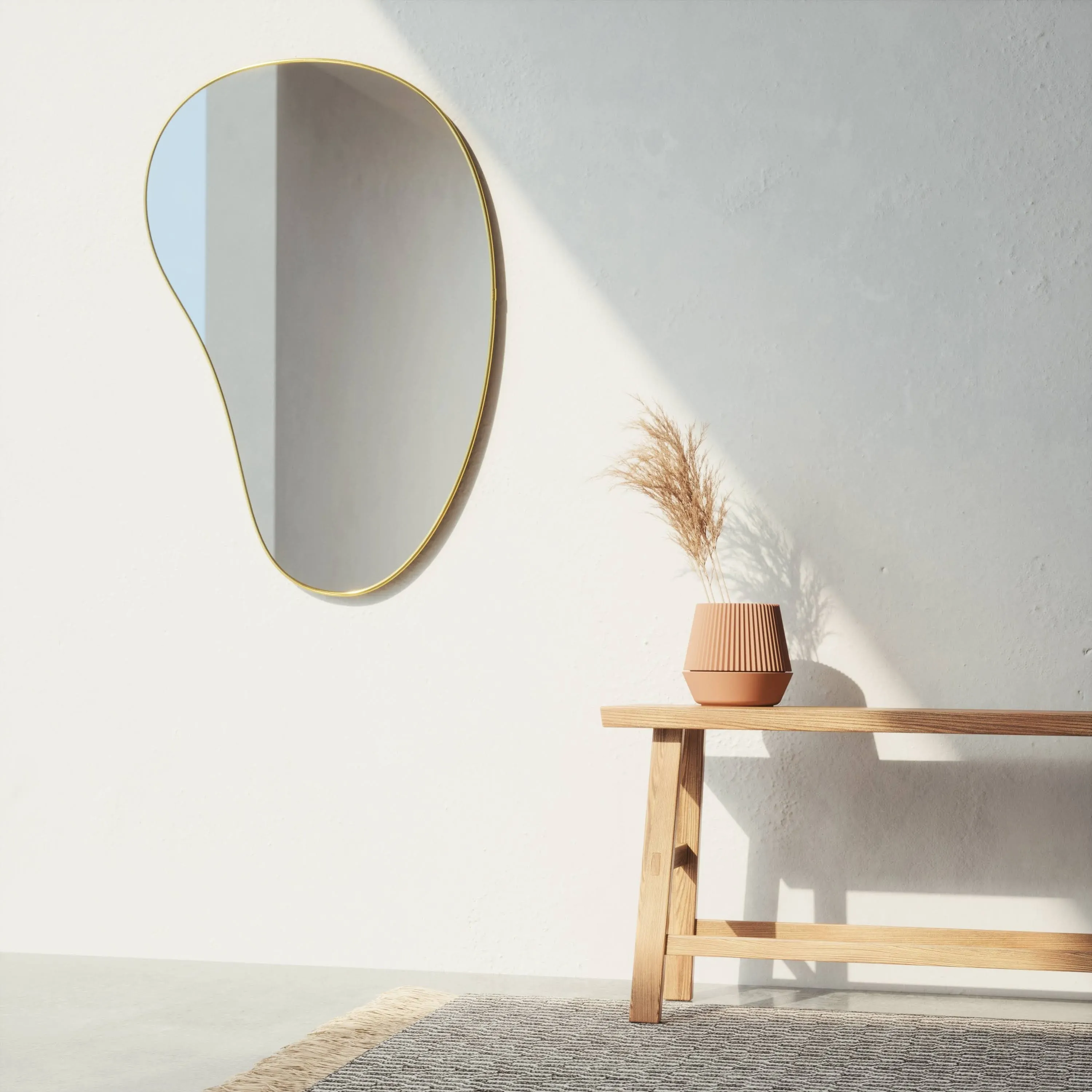 Modern Wall Mirror - Pebble | Organic Shaped Mirror by Umbra