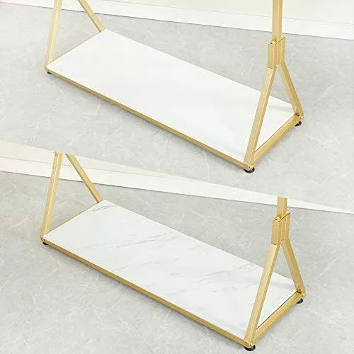 FURVOKIA Clothing Store Modern Simple Metal 47.2 L, Gold Square Tube B 