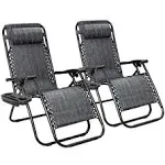 Patio Zero Gravity Chair Outdoor Folding Lounge Chair Recliners Adjustable ...