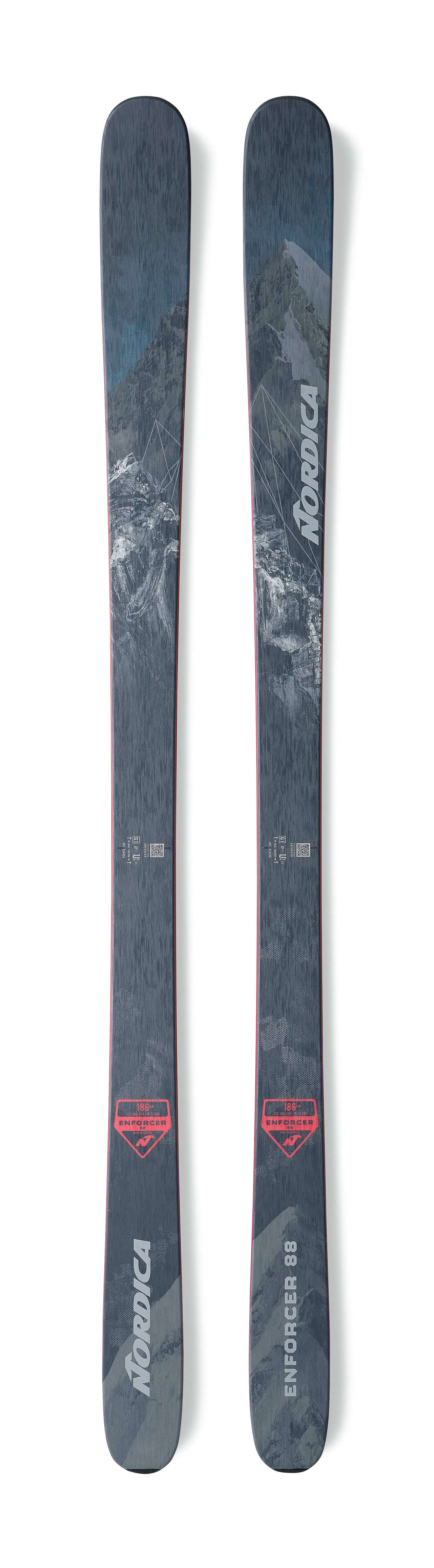 Nordica Men's Enforcer 88 All-Mountain Skis | High-Performance Durable Lightweight Fast Stable Rocker Skis, Blue/Gray, Size: 179