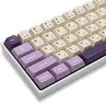 PBT Japanese Keycaps - Ocean Custom , 123 Keys XVX Profile Keycaps Full Set, for Cherry Gateron MX Switches Mechanical Keyboard (Purple)