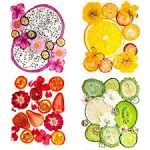 60+ Pieces Dried Pressed Flowers Fruits Set Real Flowers Fruits for Resin Nat...