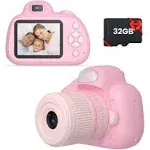 Digital Camera Mini SLR for Kids Children 1080P 2.4&#034; IPS Screen with 32G SD Card