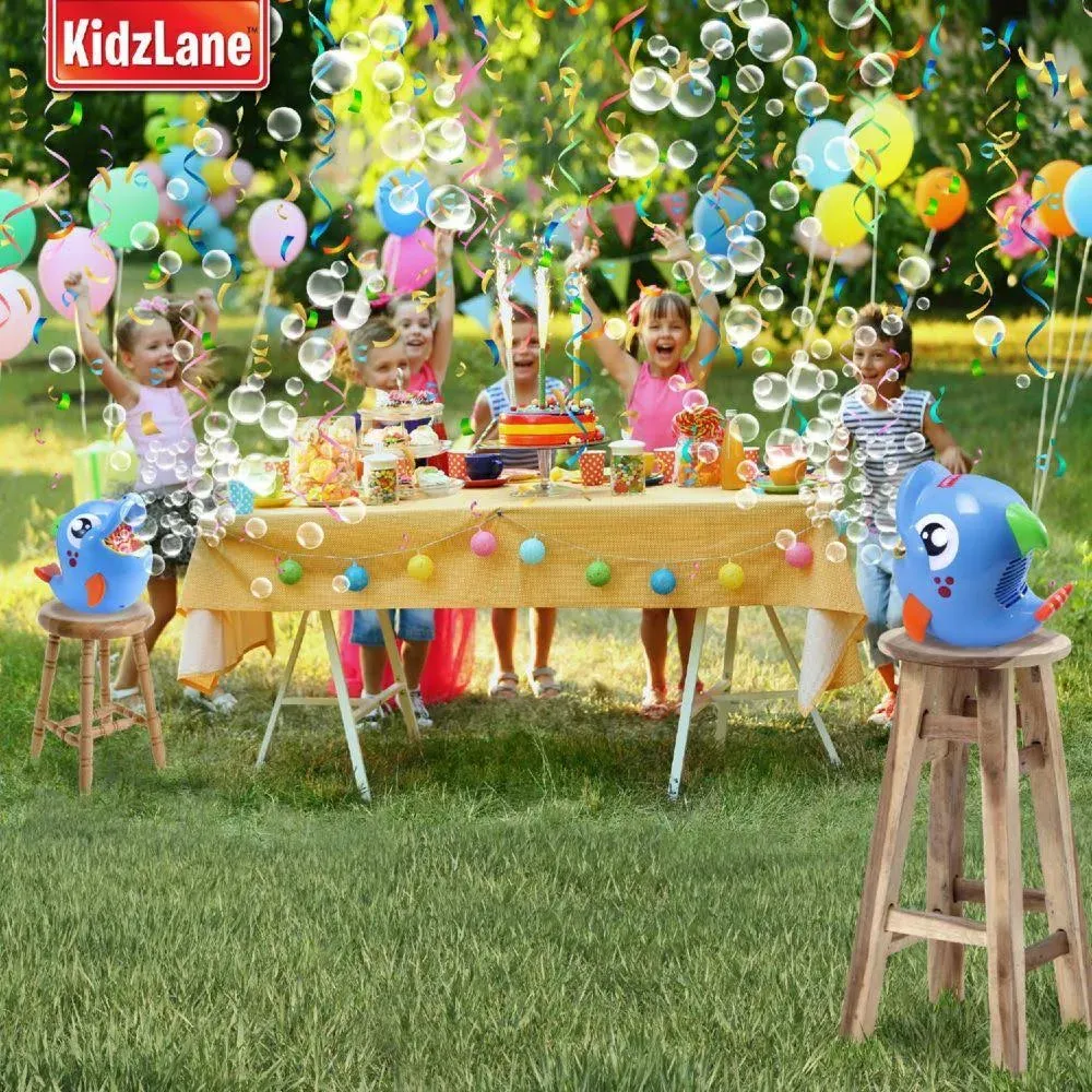 Kidzlane Bubble Maker Machine for Kids - Big Bubbles Speed Blower for Toddler's Outdoor Party Play - Makes 500 to 1000 per Minute (Bubble Dolphin)