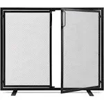 Best Choice Products 38.5x31in 2-Door Fireplace Screen, Handcrafted Wrought Iron Spark Guard w/ Magnetic Doors - Black