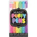 Ooly Magic Puffy Pens, Puffy Popcorn Drawing Pens, Set of 6 Neon Colors with 3D Ink, Just Add Heat & Watch Art Grow! Creative Markers for Kids & Toddlers, Fun Art Supplies for Drawing & Coloring