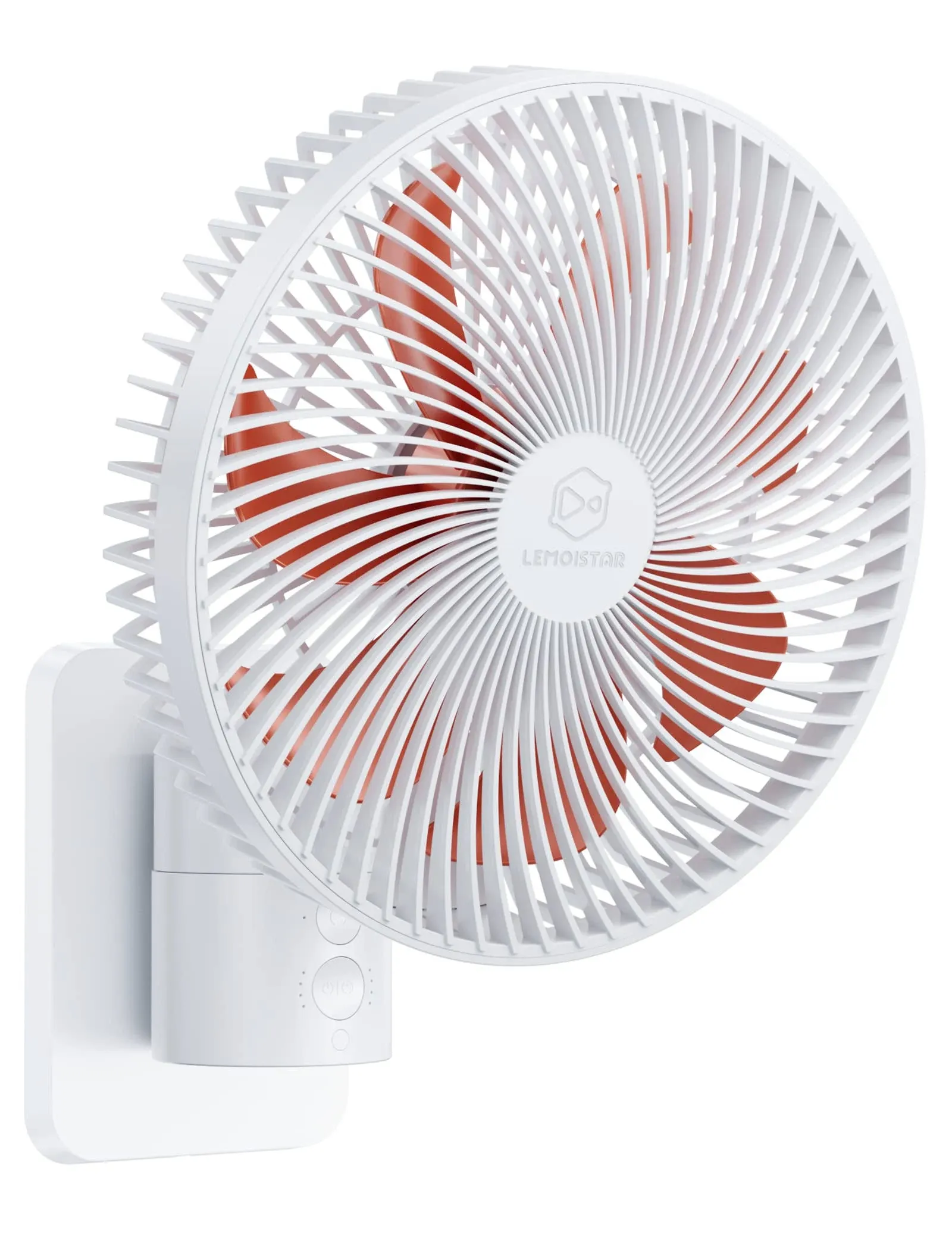 Shinebella Quiet Wall Mount Oscillation Fan with Remote and Timer,8.5inch Small Bathroom Mounted Fans with 4 Speeds