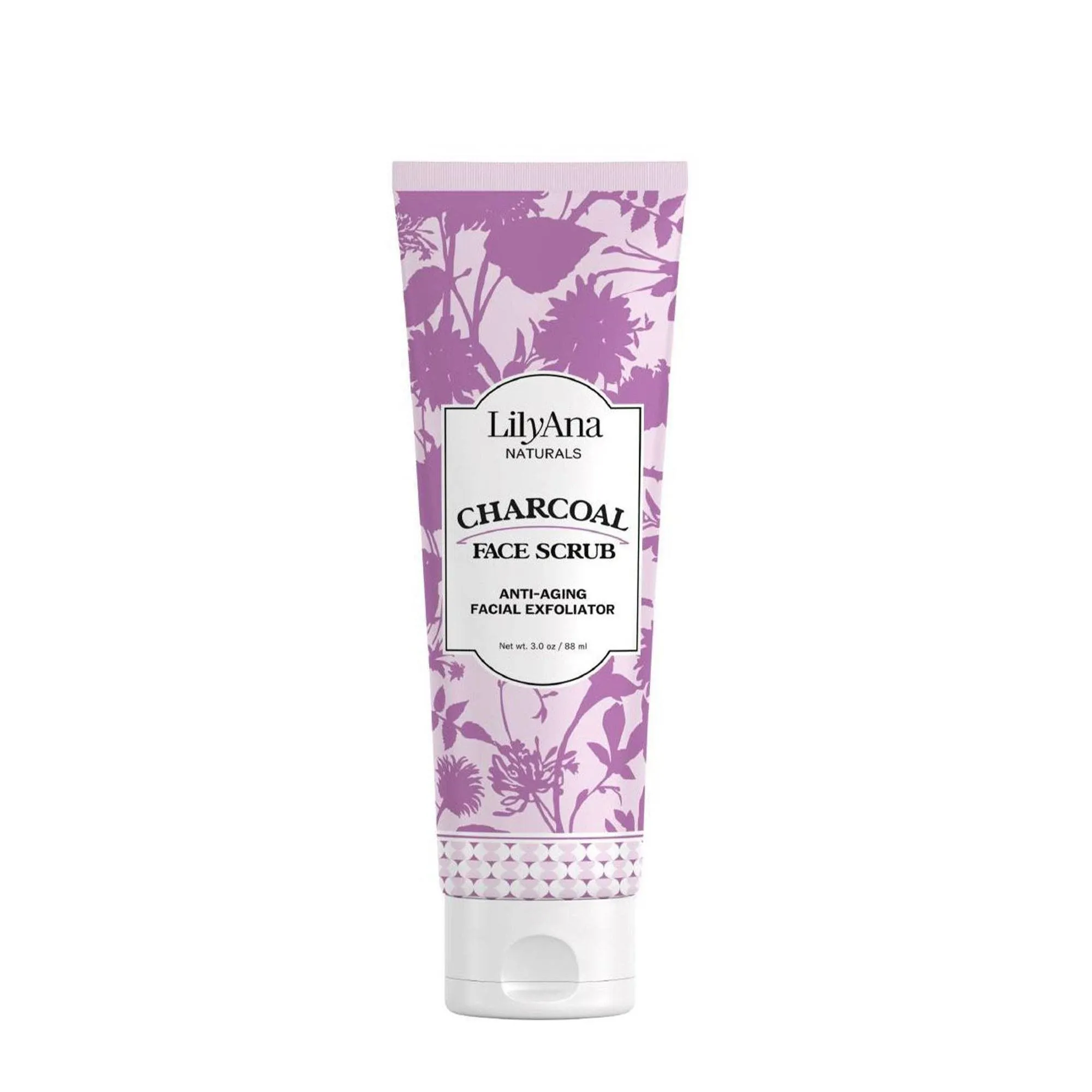 Lilyana Naturals Charcoal Face Scrub Anti-Aging Exfoliator