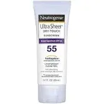 Neutrogena Ultra Sheer Dry-Touch SPF 55 Sunscreen Lotion, 3 fl. Oz (2 Pack)