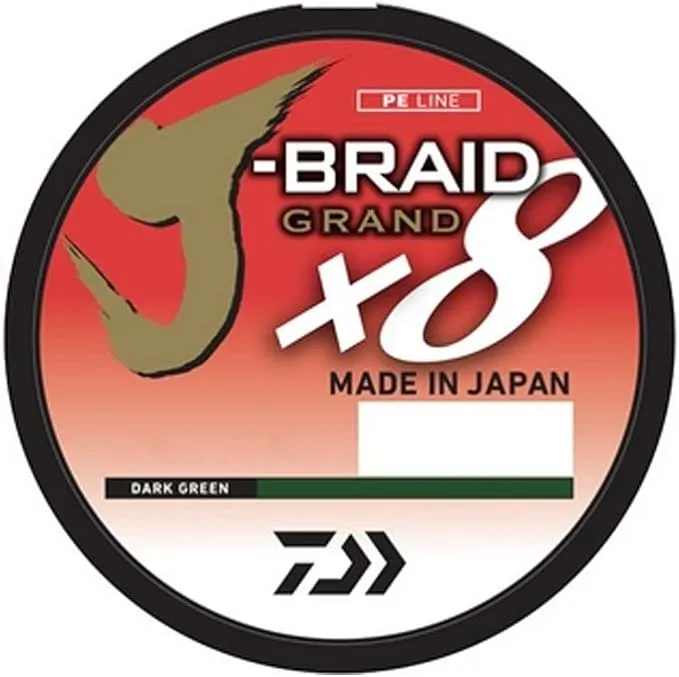 DaiwaDaiwa JBGD8U10-150IB J-Braid X8 Grand Braided Line, 150 Yards, 10 Lbs Tested, .006" Diameter, Island Blue