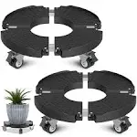 Goovilla Plant Stand with Wheels Heavy Duty, 2Pack Adjustable 15-22 Plant Caddy with Lockable Caster Wheels 440lbs, Rolling Plan