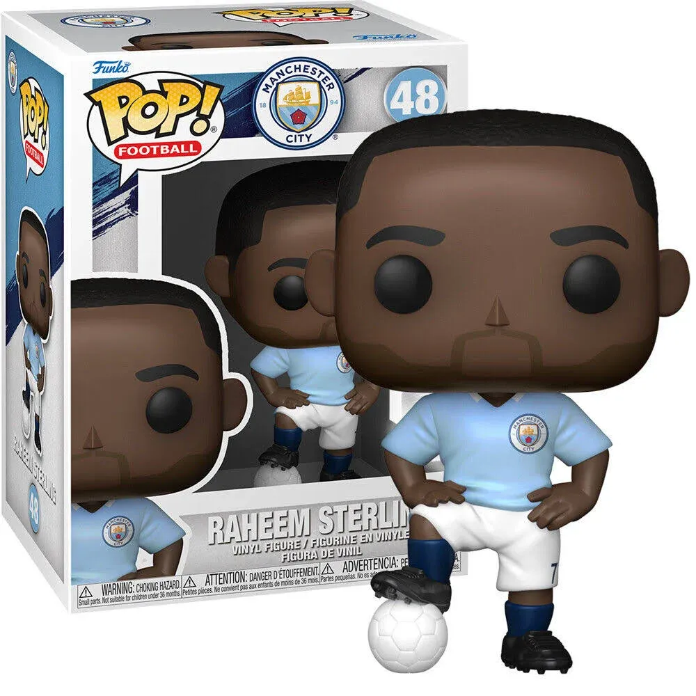 Funko POP! Football: Manchester City - Raheem Sterling - Manchester City FC - Collectable Vinyl Figure - Gift Idea - Official Merchandise - Toys for Kids & Adults - Sports Fans