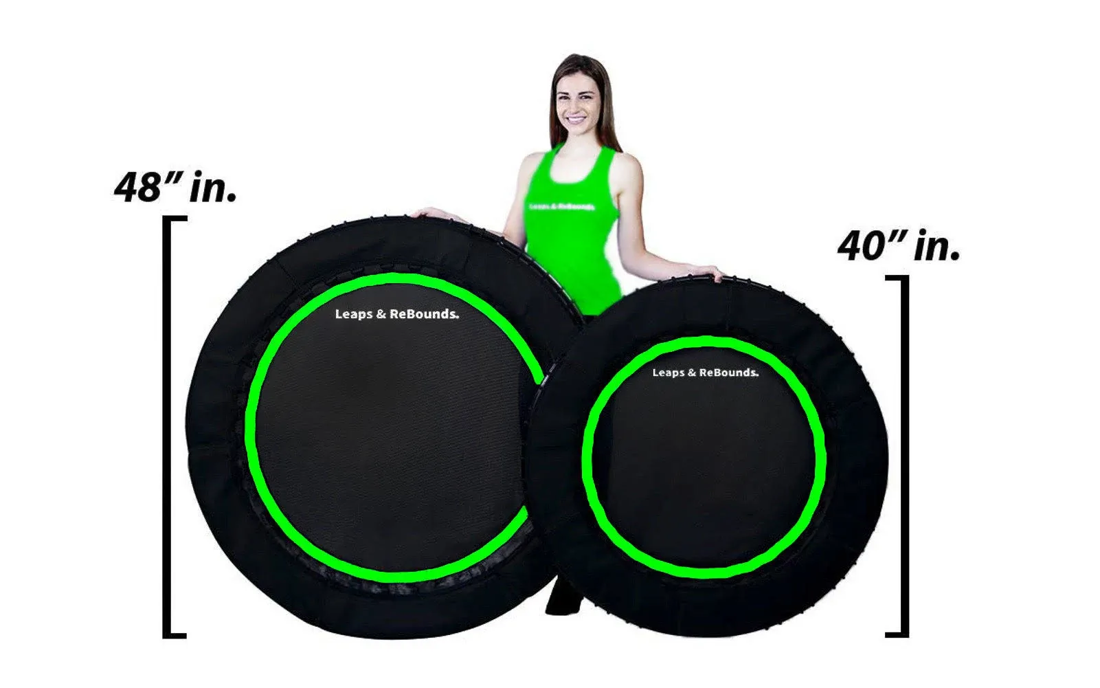 Leaps & Rebounds 40" Mini Fitness Trampoline & Rebounder