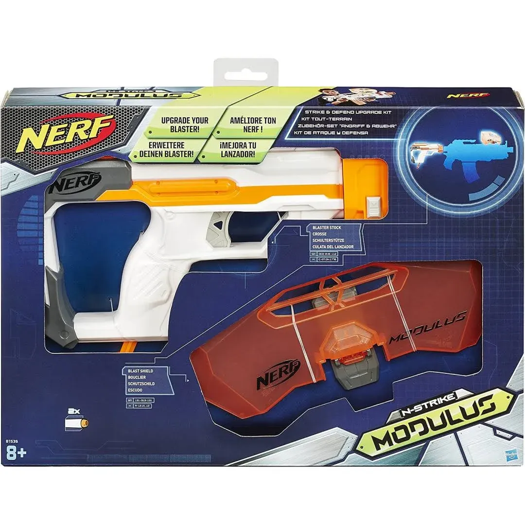 Nerf Gun Modulus Strike &amp; Defend Upgrade Kit + Battle Royale Mini Strike + DARTS