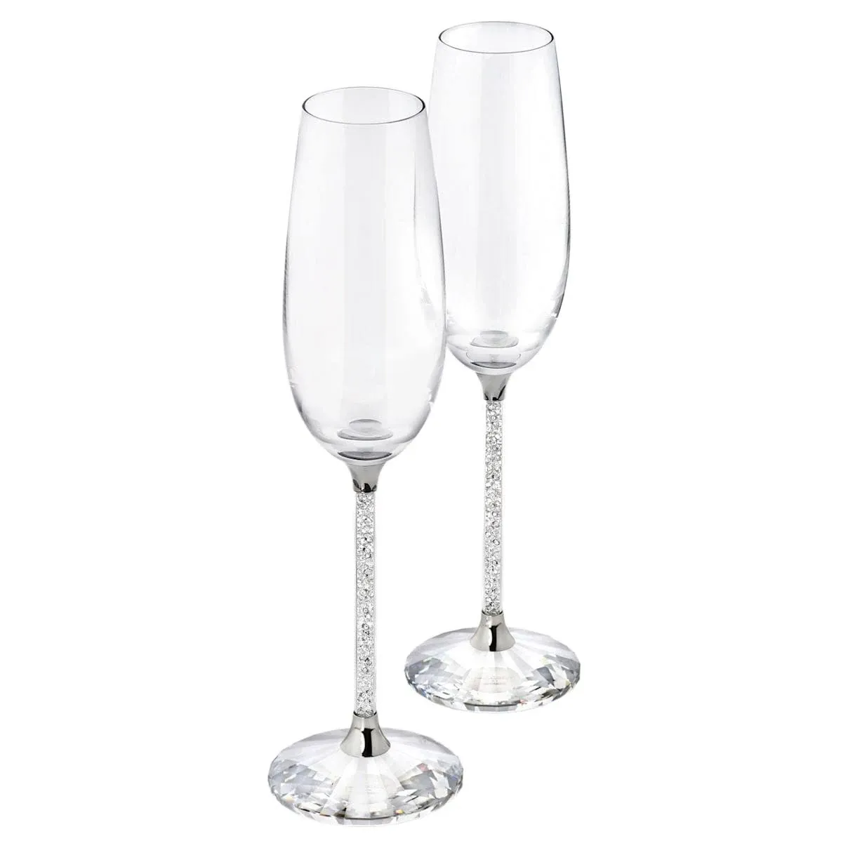 SWAROVSKI CRYSTALLINE TOASTING FLUTES SET OF 2