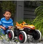 Hot Wheels Monster Trucks Battery-Powered Unstoppable Tiger Shark RC in 1:15 Scale