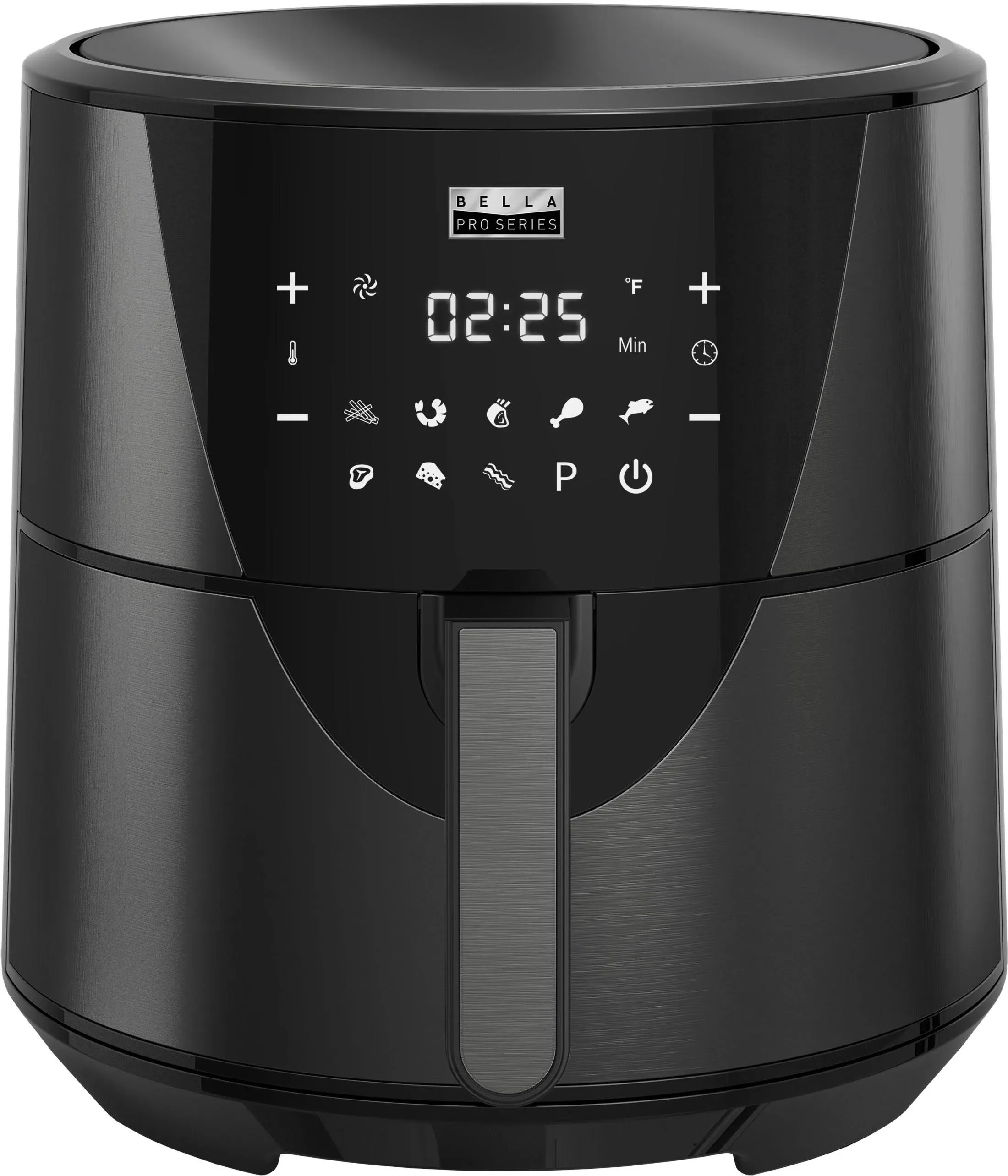 bella PRO - 8-qt. Digital Air Fryer - Black Stainless Steel