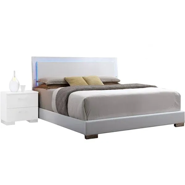 Lorimar Contemporary Bed with LED Headboard