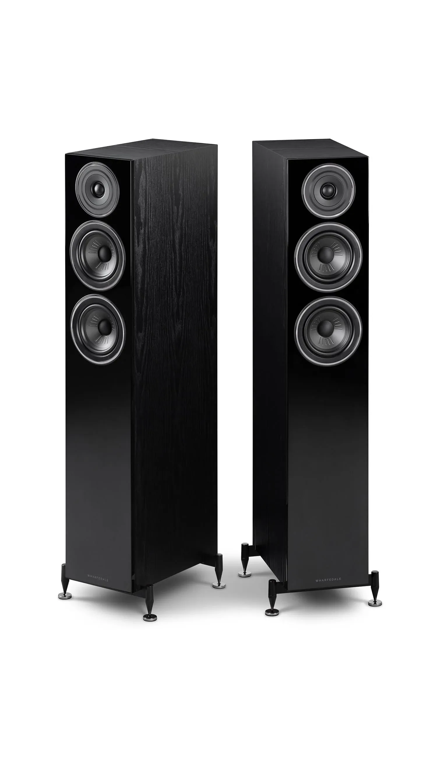 Wharfedale Diamond 12.4 Dual 6.5&#034; 2.5-Way Tower Floor Standing Speaker, Black